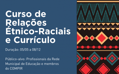 Educação abre inscrições para Curso de Relações Étnico-Raciais e Currículo
